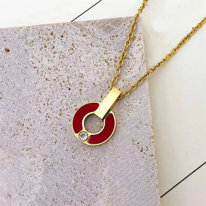 Stainless Steel Designer Mother of Pearl Necklace