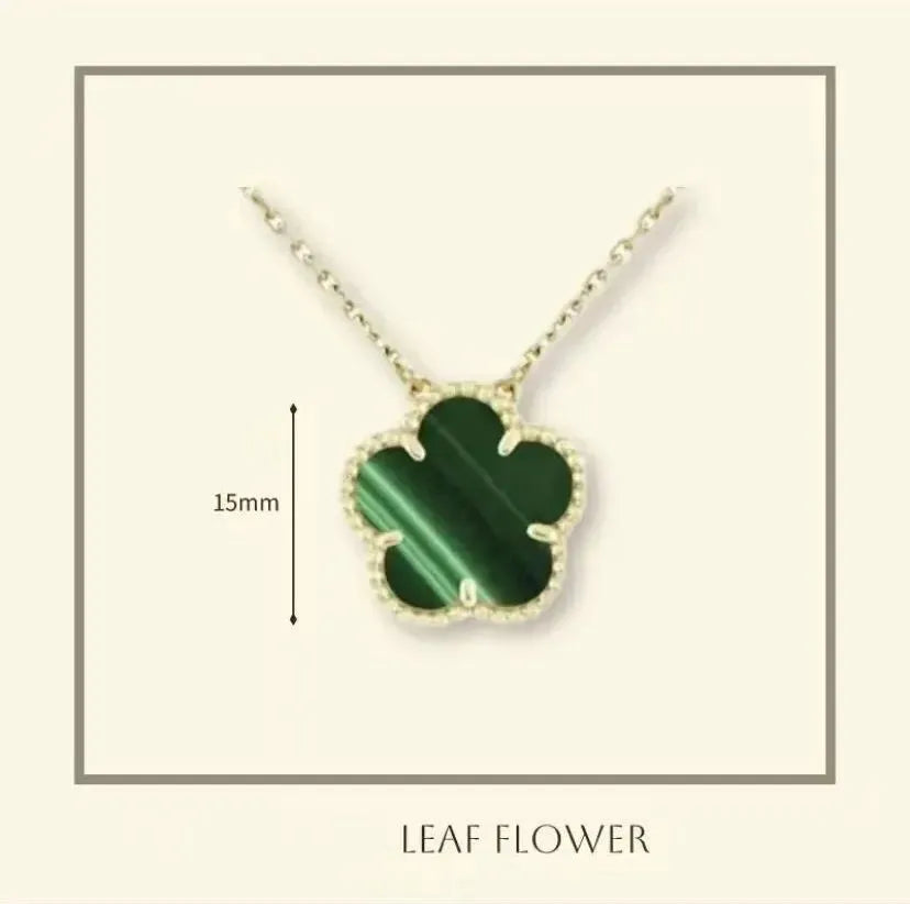 Plated Clover Pearl Pendant Necklace