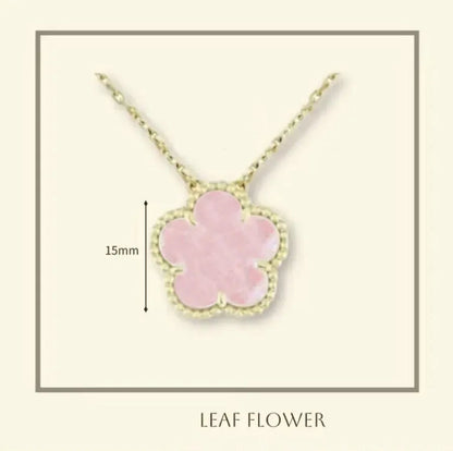 Plated Clover Pearl Pendant Necklace