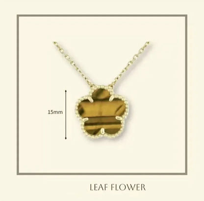 Plated Clover Pearl Pendant Necklace