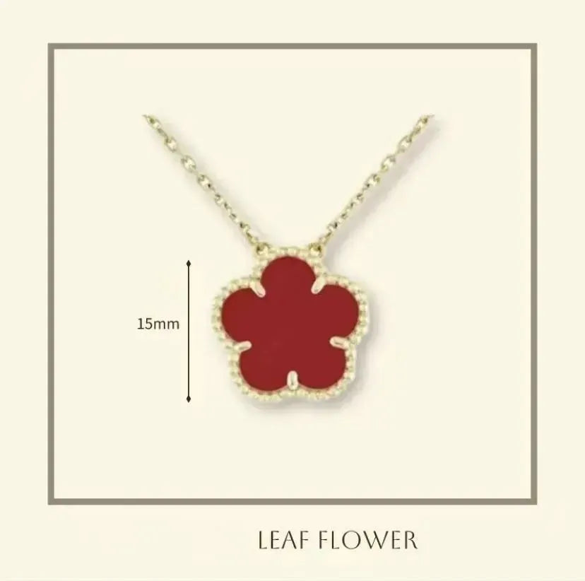 Plated Clover Pearl Pendant Necklace