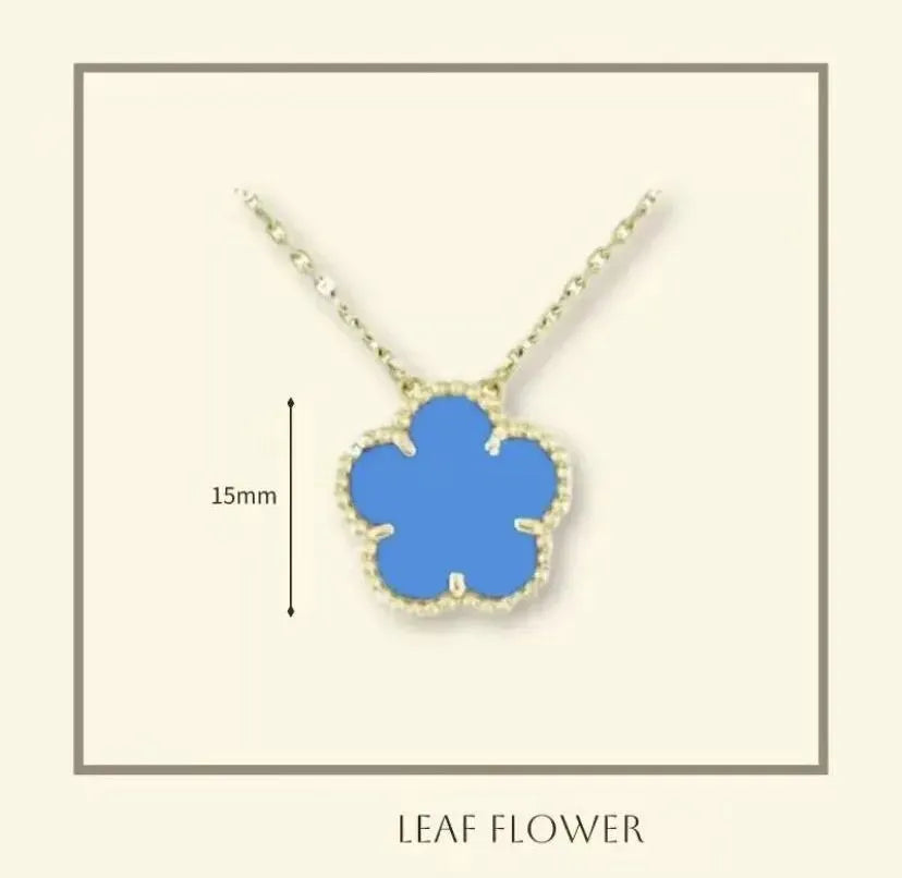 Plated Clover Pearl Pendant Necklace