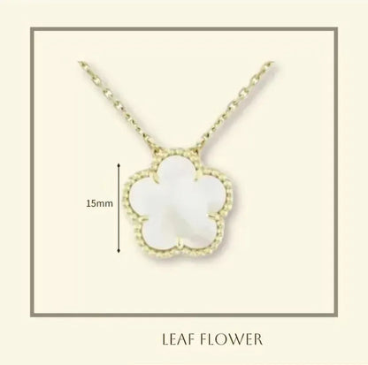 Plated Clover Pearl Pendant Necklace