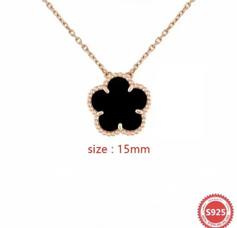 Plated Clover Pearl Pendant Necklace