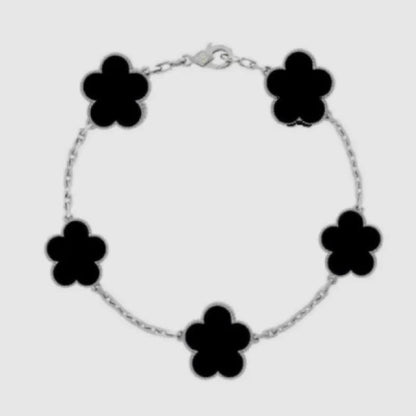 Designer Four-Leaf Clover Mother-of-Pearl Bracelet