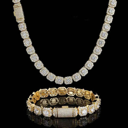 Moissanite Diamond Cuban Link 10mm Tennis Chain