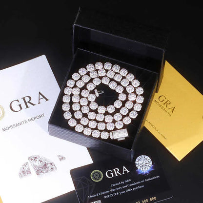 Moissanite Diamond Cuban Link 10mm Tennis Chain